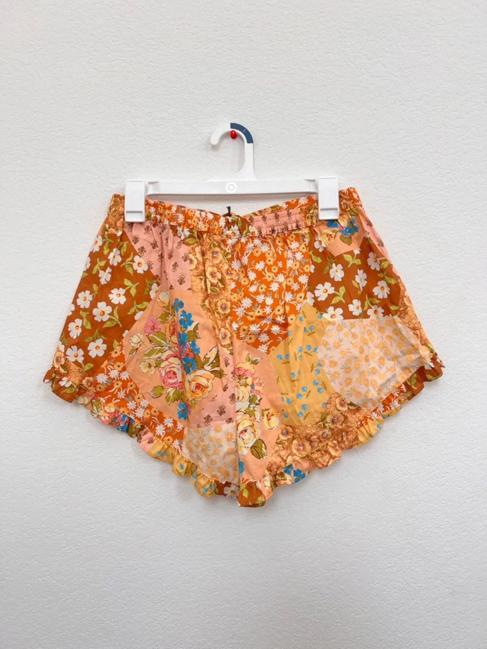 Spell Freda Floral Shorts‎ & Shirred Blouse Set Large Organic Cotton Boho Summer